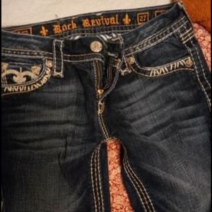 Rock revival boat cut jeans